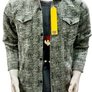 Boys Olive Green Textured Casual Button Shirt